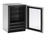 2224bev 24" Beverage Center With Stainless Frame Finish and Left-hand Hinge Door Swing and Lock (115 V/60 Hz)