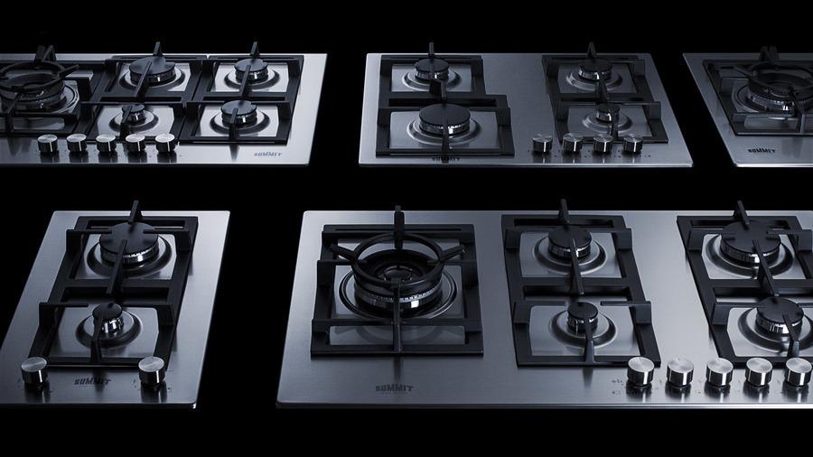 24" Wide 4-burner Propane Gas Cooktop In Stainless Steel