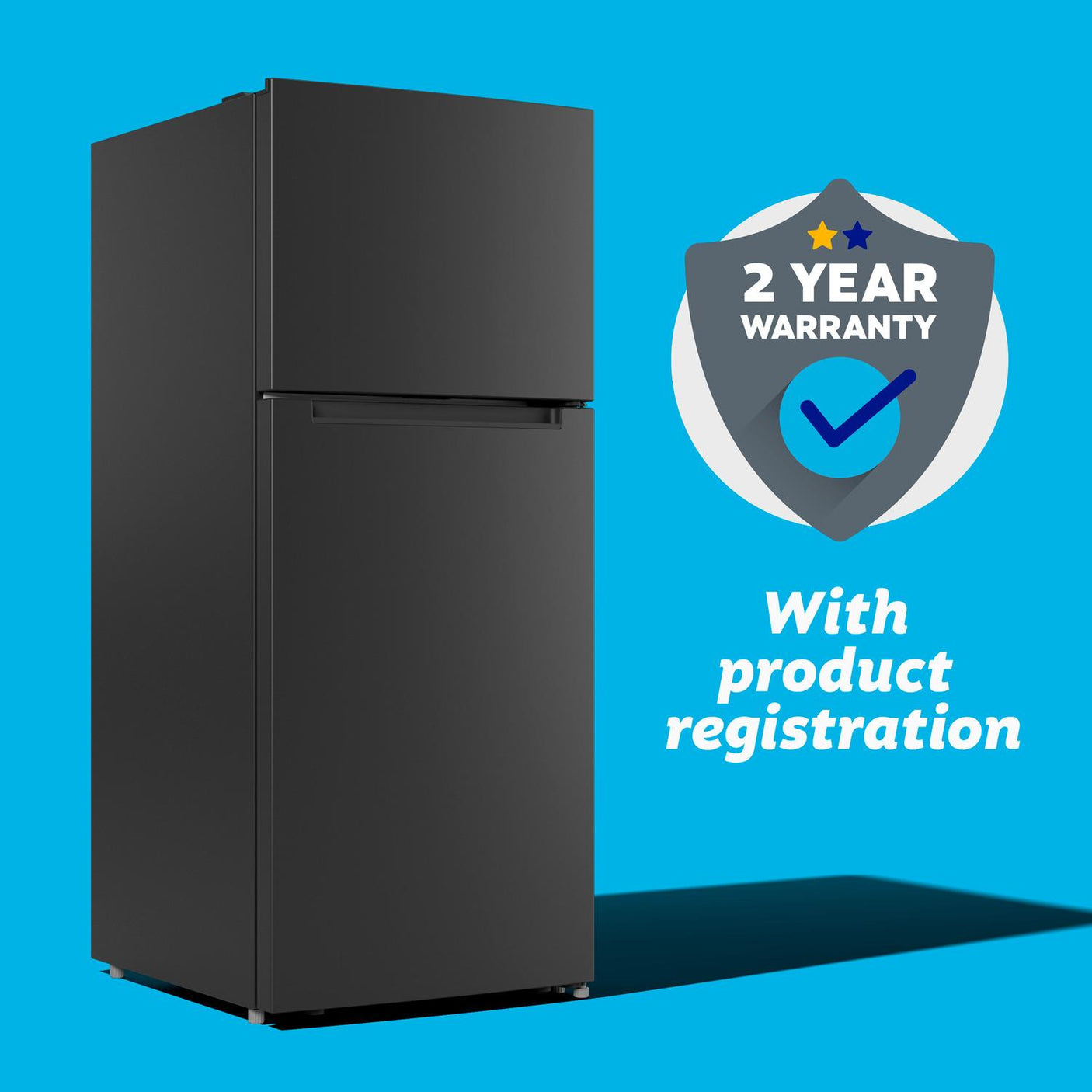 Element Electronics 17.6 cu. ft. Top Freezer Refrigerator, Ice Maker Ready - Black, ENERGY STAR (ENR18TFGCB)