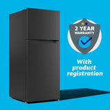 Element Electronics 17.6 cu. ft. Top Freezer Refrigerator, Ice Maker Ready - Black, ENERGY STAR (ENR18TFGCB)