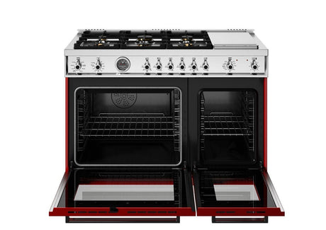 48" Professional Range Dual Fuel Self Clean Rosso Red