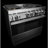 NOIR™ 36" Dual-Fuel Professional-Style Range with Chrome-Infused Griddle and Steam Assist