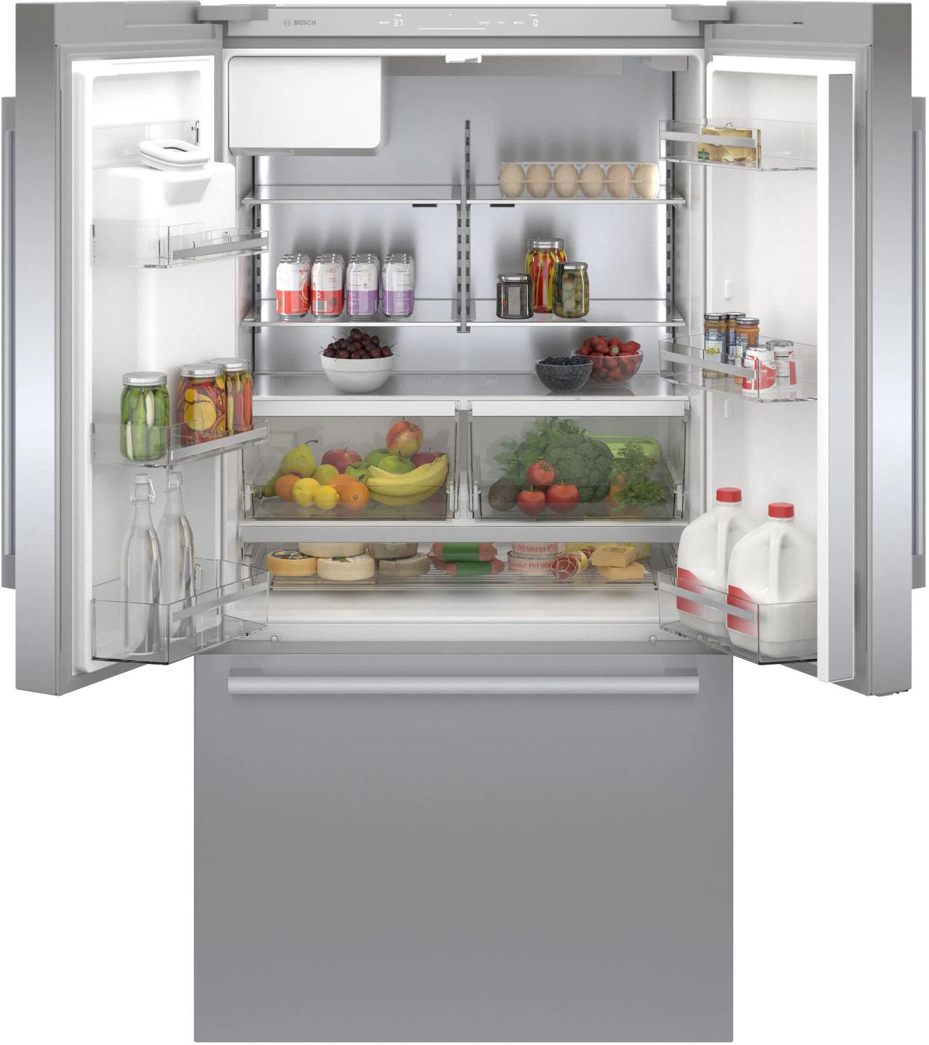 500 Series French Door Bottom Mount Refrigerator 36" Stainless steel (with anti-fingerprint)