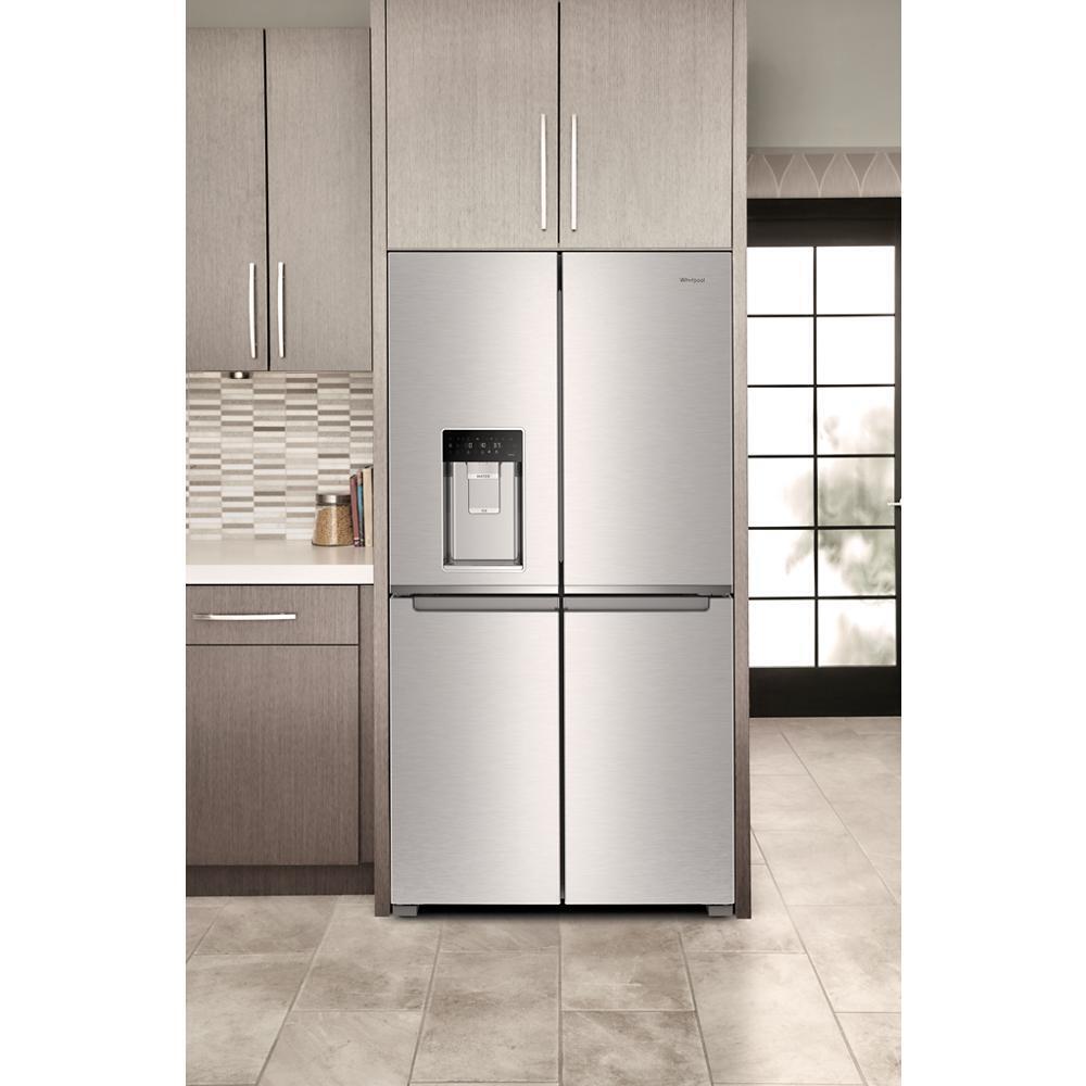 36-Inch Counter Depth 4 Door Refrigerator with Ice Maker in Door