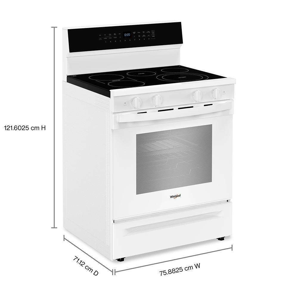 30-inch Smart Electric Smart Range with Air Cooking Technology, No Preheat Air Fry, High Speed Preheat Oven, WipeClean™ Coating, and Steam/Self Clean