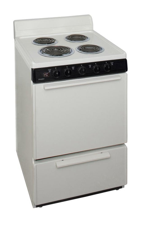 24 in. Freestanding Electric Range in Biscuit