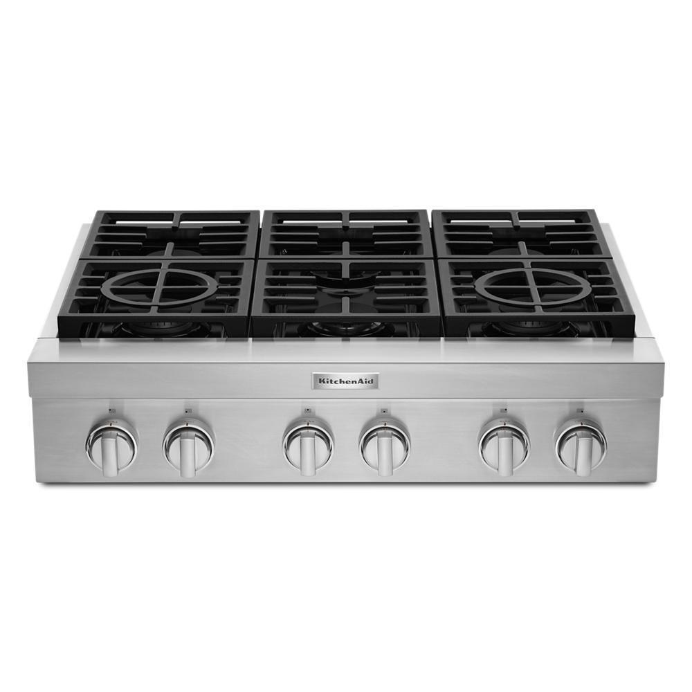 KitchenAid® 36'' 6-Burner Commercial-Style Gas Rangetop