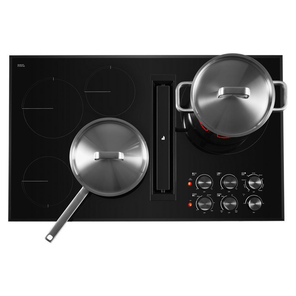 Black Floating Glass 36" JX3™ Electric Downdraft Cooktop