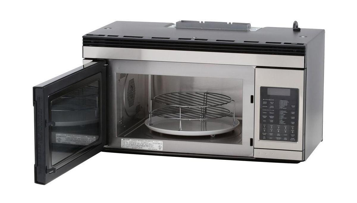 1.1 cu. ft. 850W Sharp Stainless Steel Over-the-Range Convection Microwave Oven