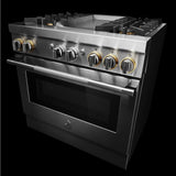 RISE™ 36" Dual-Fuel Professional Range with Chrome-Infused Griddle and Steam Assist