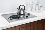 21" Wide 230v 2-burner Coil Cooktop