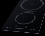 12" Wide 115v 2-zone Induction Cooktop, Cord Included