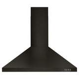 30" Contemporary Black Stainless Wall Mount Range Hood