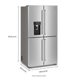 36" Counter-Depth 19.4 Cu Ft 4-Door Refrigerator with Flexible Temperature Zone in PrintShield™ Finish