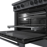 800 Series Dual Fuel Freestanding Range 36" Black Stainless Steel