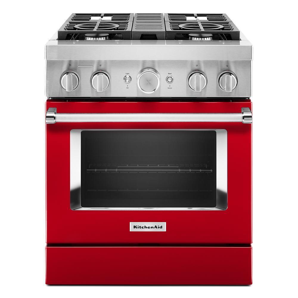 KitchenAid® 30'' Smart Commercial-Style Dual Fuel Range with 4 Burners