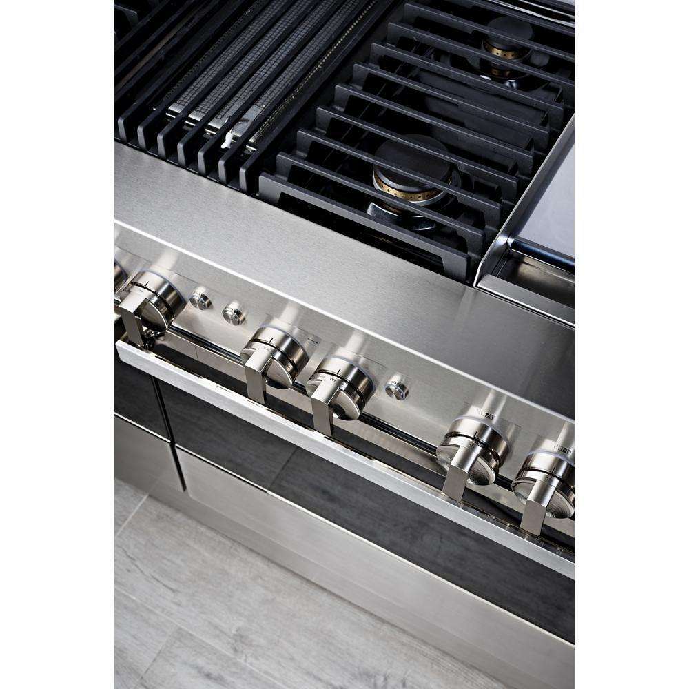 NOIR™ 48" Dual-Fuel Professional-Style Range with Chrome-Infused Griddle and Grill