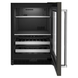 24" Beverage Center with Glass Door and Metal-Front Racks