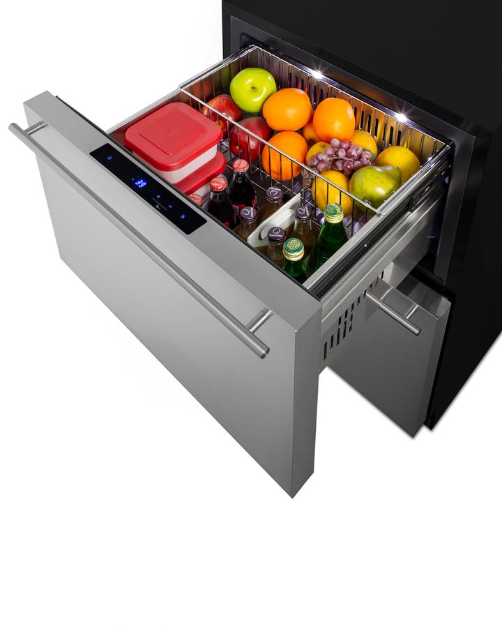 24" Wide Outdoor 2-drawer All-refrigerator, ADA Compliant