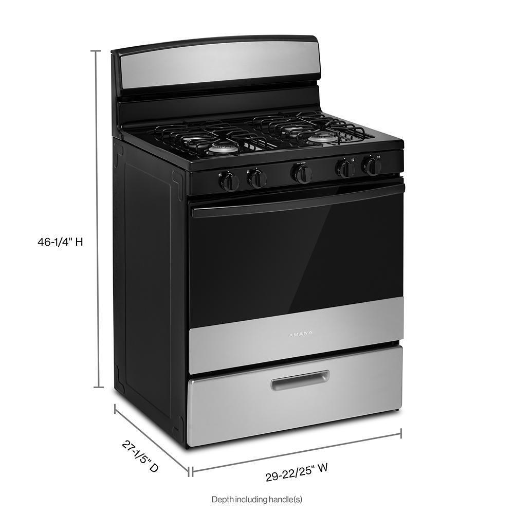 Amana® 30-inch Gas Range with Easy-Clean Glass Door