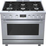 800 Series Dual Fuel Freestanding Range 36" Stainless Steel