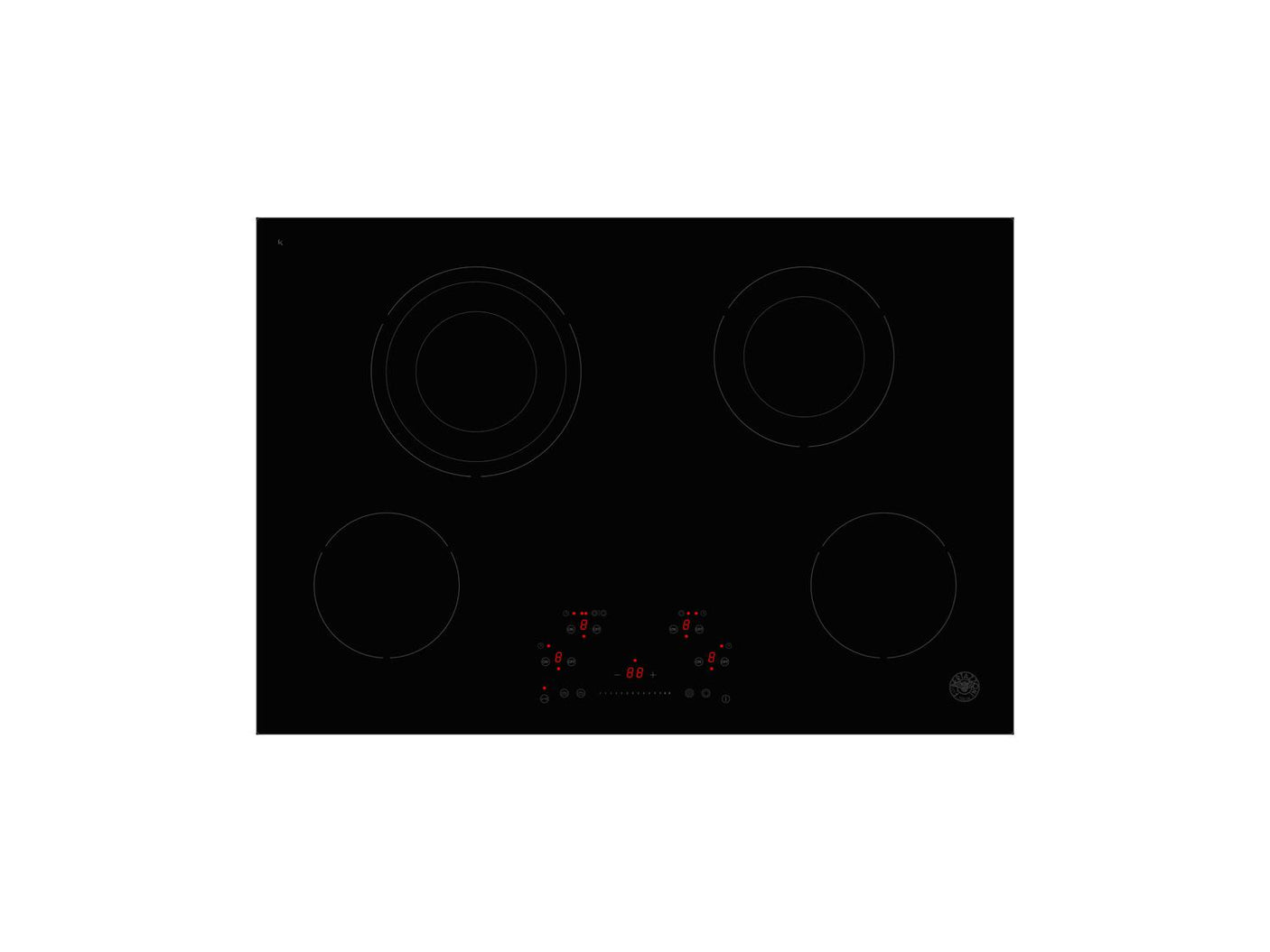 30 Ceran Touch Control Cooktop 4 heating zones Nero