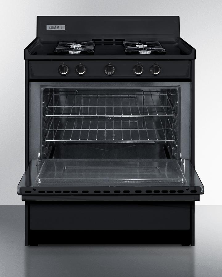 30" Wide Gas Range, Open Burners