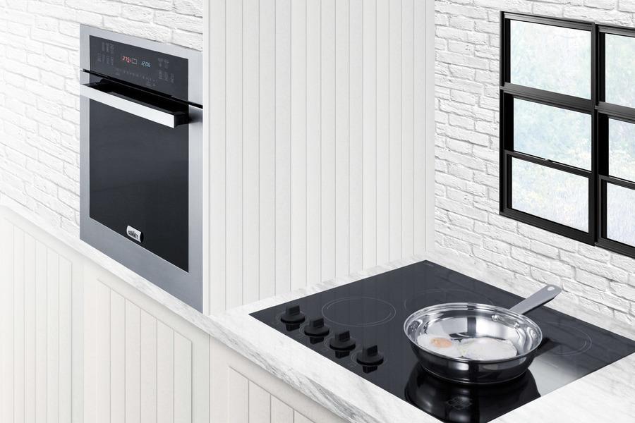 24" Wide 230v 4-burner Radiant Cooktop