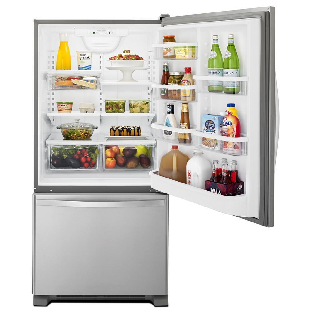 33-inches wide Bottom-Freezer Refrigerator with SpillGuard™ Glass Shelves - 22 cu. ft