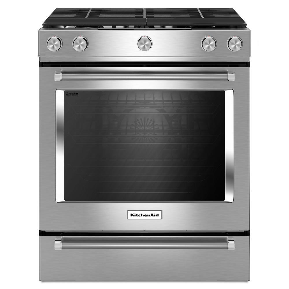 30-Inch 5-Burner Gas Slide-In Convection Range