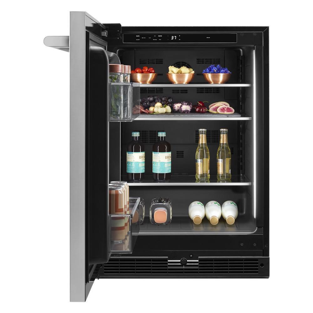 RISE™ 24" Under Counter Solid Door Refrigerator, Left Swing