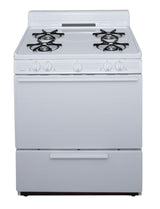 30 in. Freestanding Gas Range in White