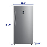 Element 17.0 cu. ft. Upright Convertible Freezer / Refrigerator - Stainless Steel, ENERGY STAR (EUF17CECS)