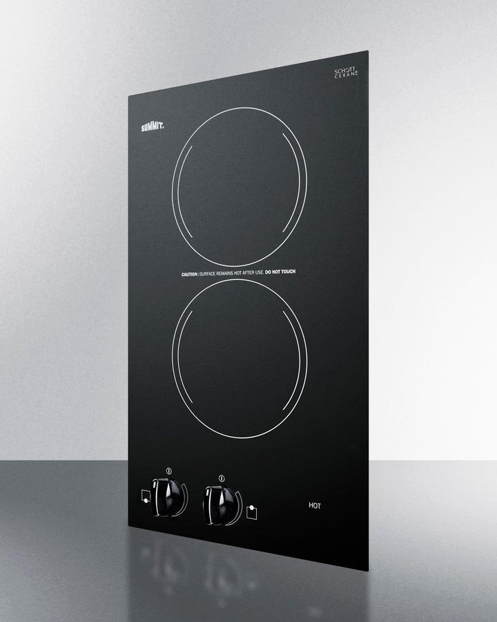 12" Wide 115v 2-burner Radiant Cooktop