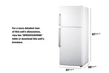 28" Wide Top Mount Refrigerator-freezer