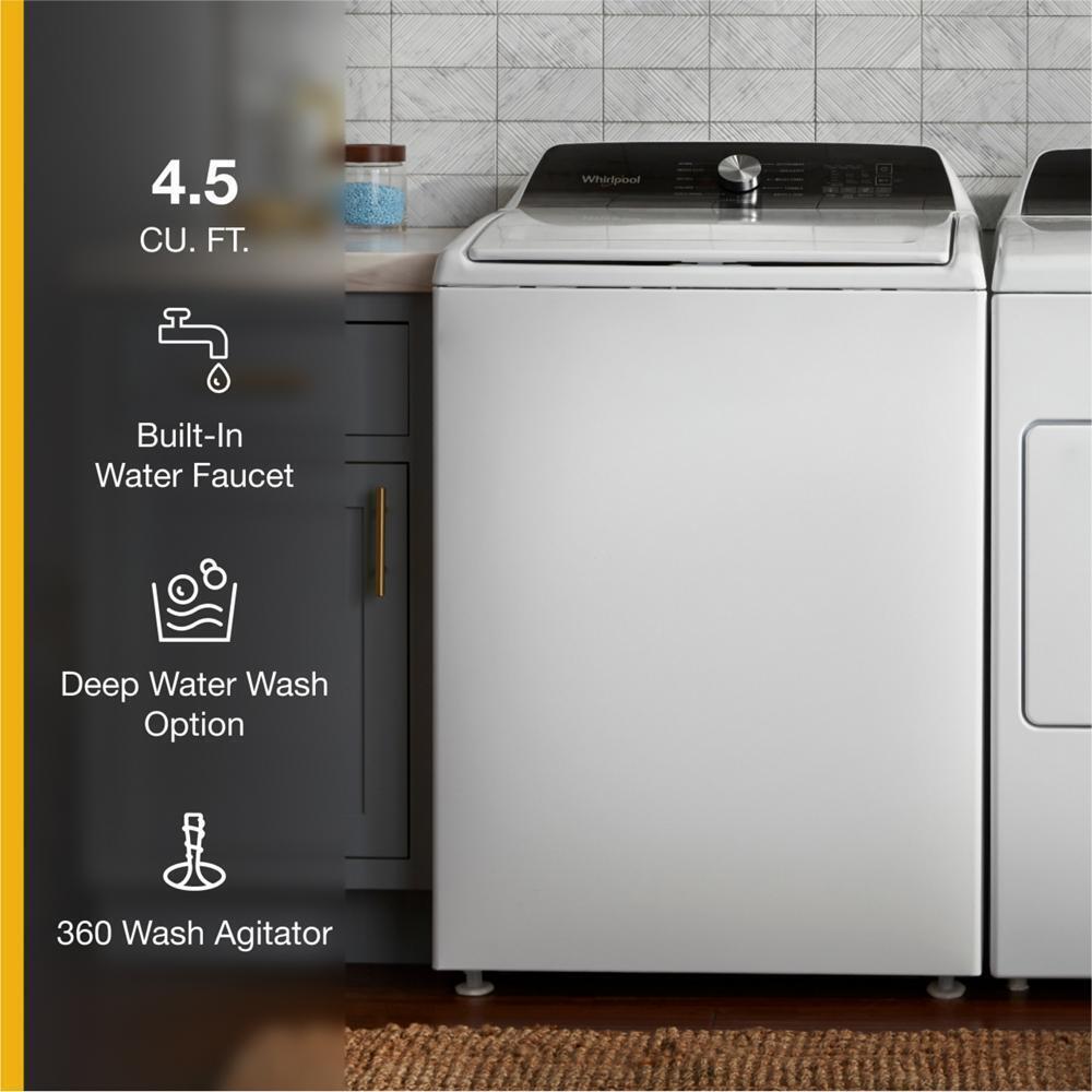 4.5 Cu. Ft. Top Load Agitator Washer with Built-In Faucet