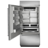 20.9 Cu. Ft. 36" Width Built-In Stainless Bottom Mount Refrigerator with Platinum Interior Design