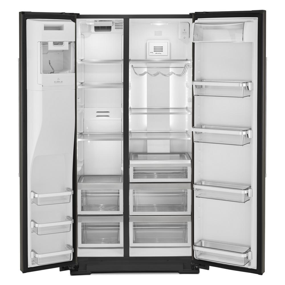 22.6 cu ft. Counter-Depth Side-by-Side Refrigerator with Exterior Ice and Water and PrintShield™ finish