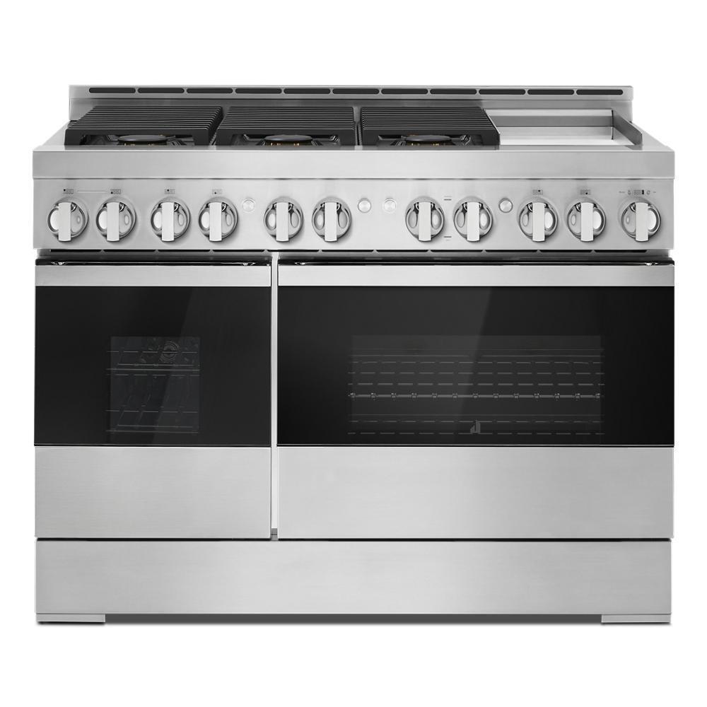 48" NOIR™ Gas Professional-Style Range with Chrome-Infused Griddle