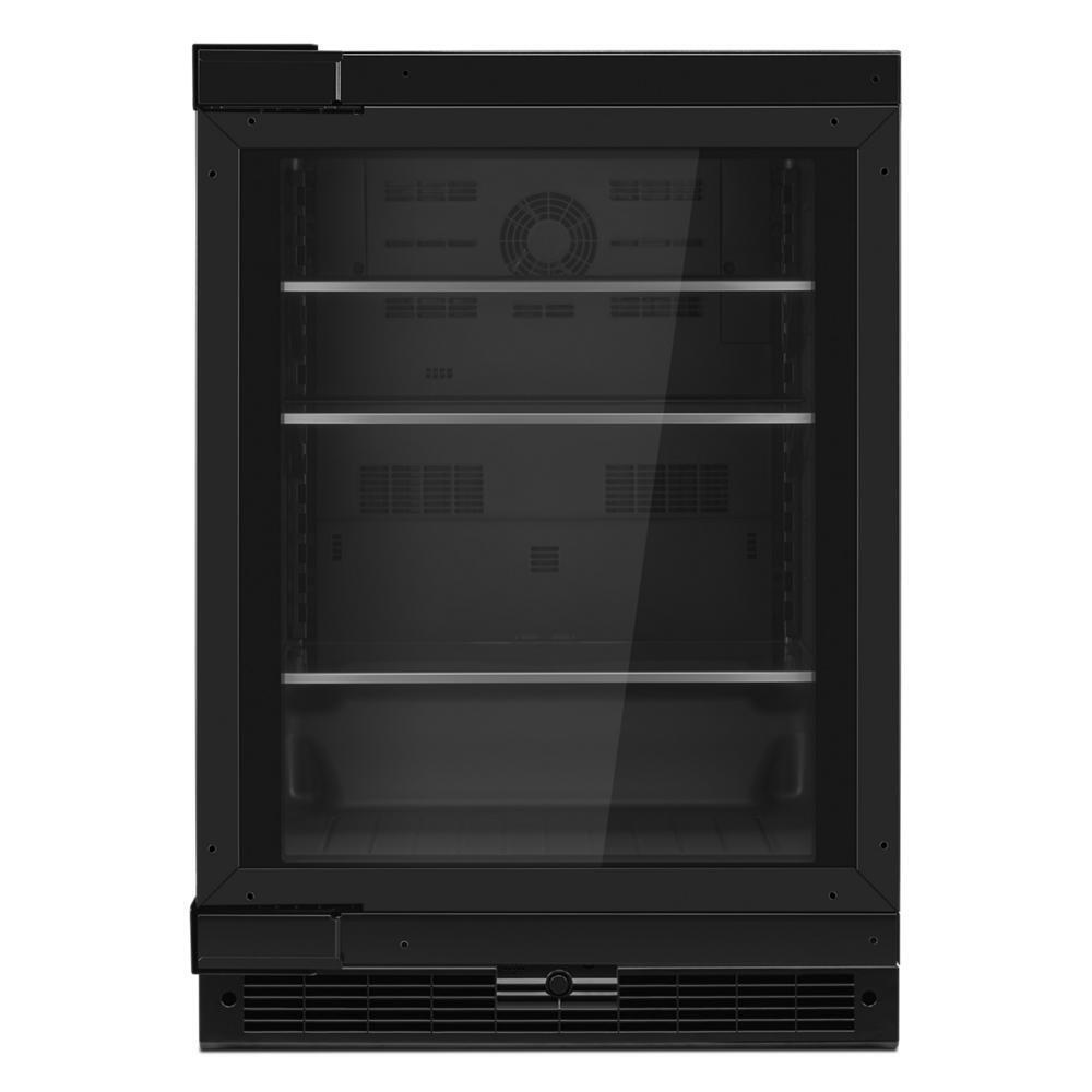 Panel-Ready 24" Under Counter Glass Door Refrigerator, Left Swing