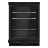 Panel-Ready 24" Under Counter Glass Door Refrigerator, Left Swing