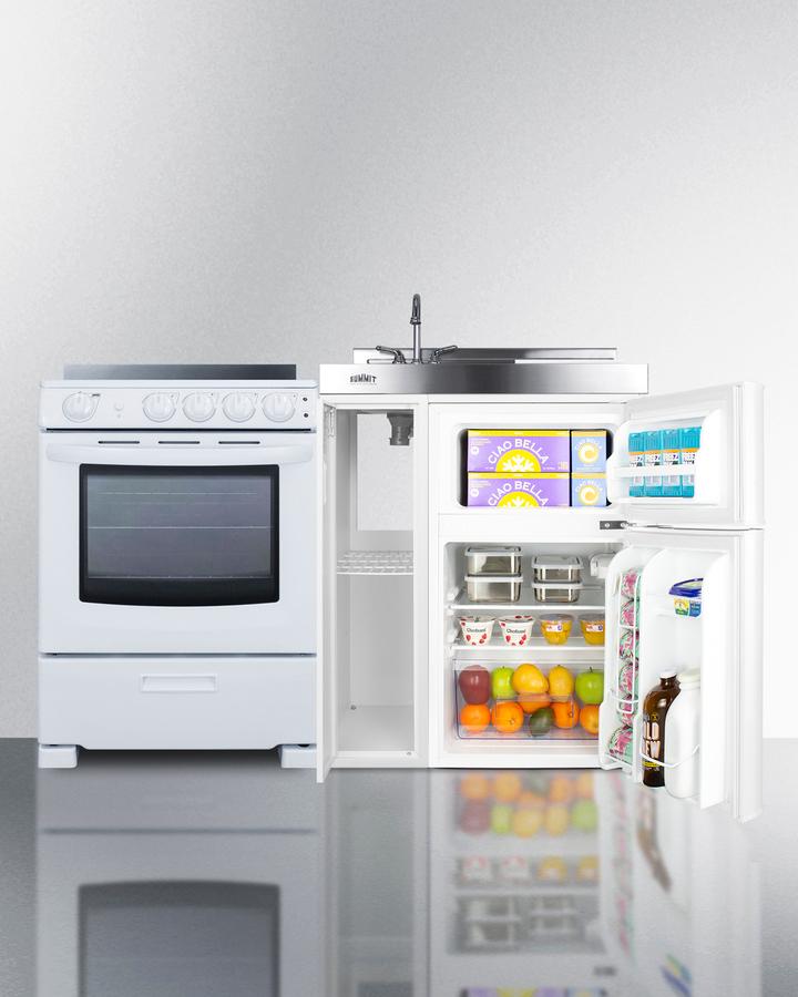 54" Wide All-in-one Kitchenette With Electric Range