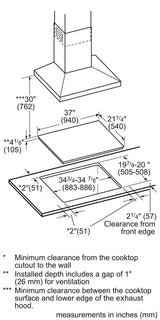 800 Series Induction Cooktop 36" Black, Without Frame