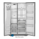 22.6 cu ft. Counter-Depth Side-by-Side Refrigerator with Exterior Ice and Water and PrintShield™ finish