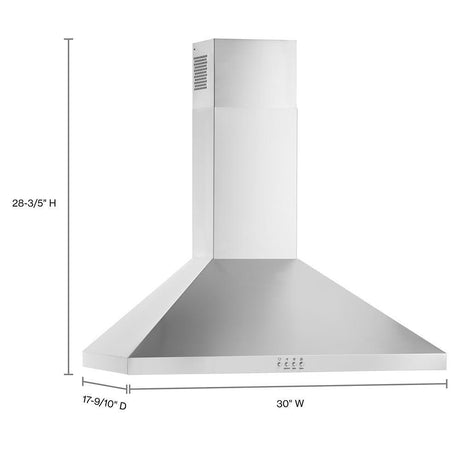 ENERGY STAR® Certified 30" Chimney Wall Mount Range Hood