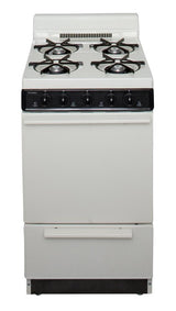20 in. Freestanding Battery-Generated Spark Ignition Gas Range in Biscuit