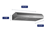 Hauslane Chef 30-in Convertible Stainless Steel Undercabinet Range Hood