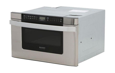 24 in. 1.2 cu. ft. 950W Sharp Easy Open Stainless Steel Microwave Drawer