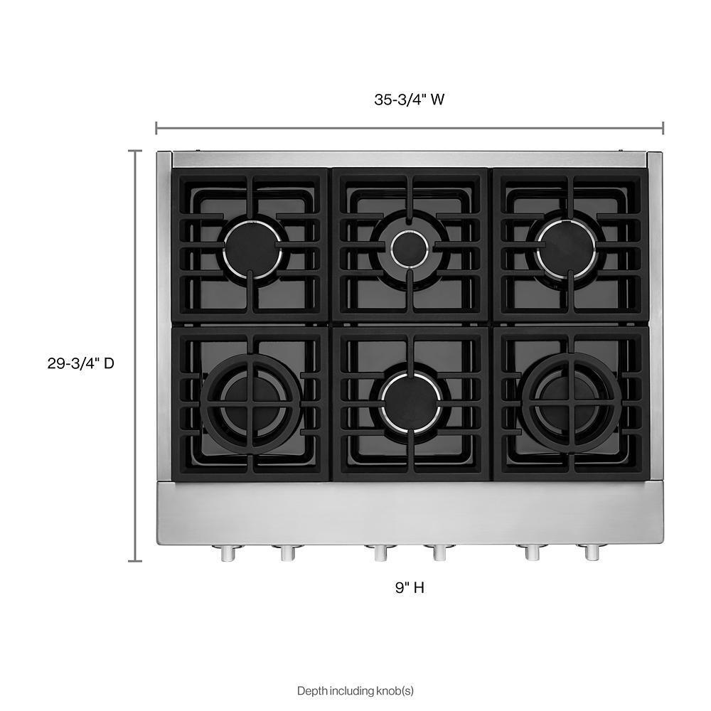 KitchenAid® 36'' 6-Burner Commercial-Style Gas Rangetop