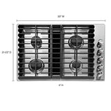 30" 4 Burner Gas Downdraft Cooktop